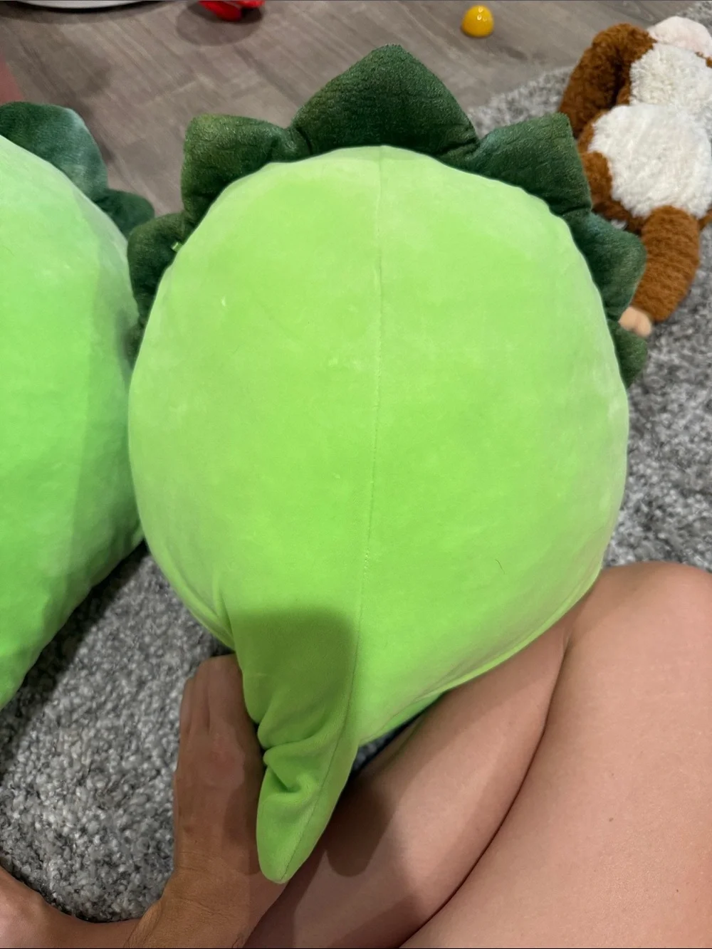 Squishmallows Green and Cream Triceratops Plush Pair